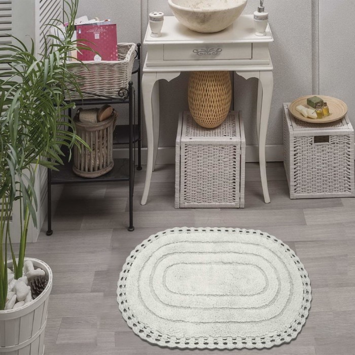 YANA (крем) Коврик для ванной кружевной 50х70