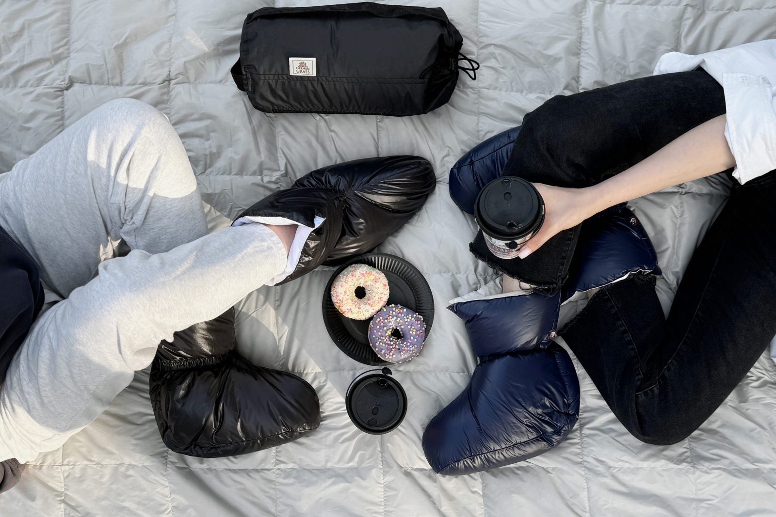 Сапожки-носочки пуховые Comfort Socks Travel Grass Black 36-39 р.