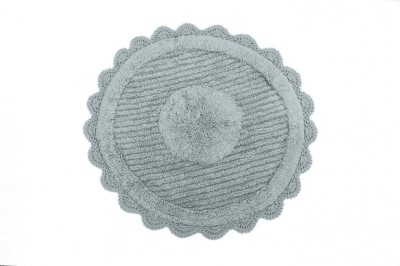 LAURA (голубой) Коврик для ванной кружевной 75х75