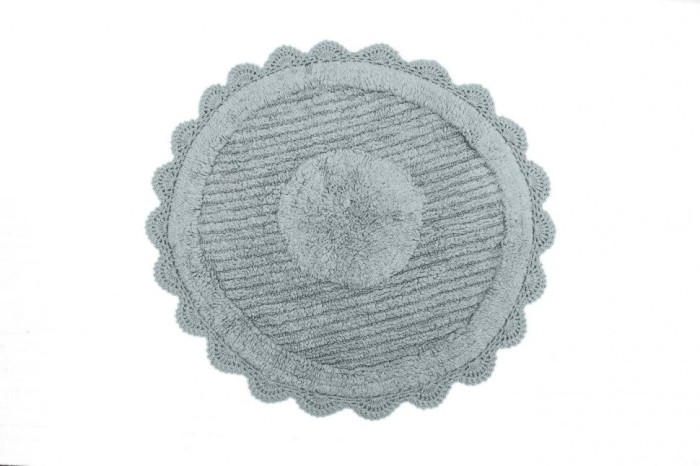 LAURA (голубой) Коврик для ванной кружевной 75х75