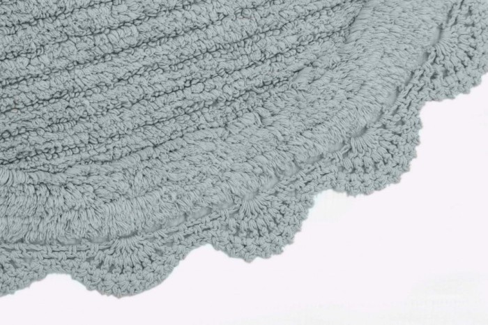 LAURA (голубой) Коврик для ванной кружевной 75х75