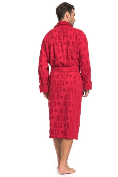 Стильный махровый халат Black Jack (PM France 937) красный