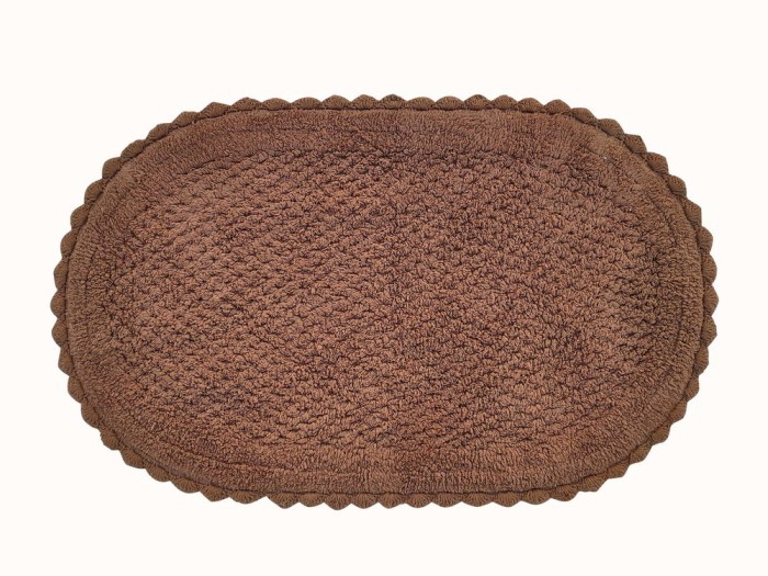 Hanna (кофе) Коврик для ванной кружевной 60х100