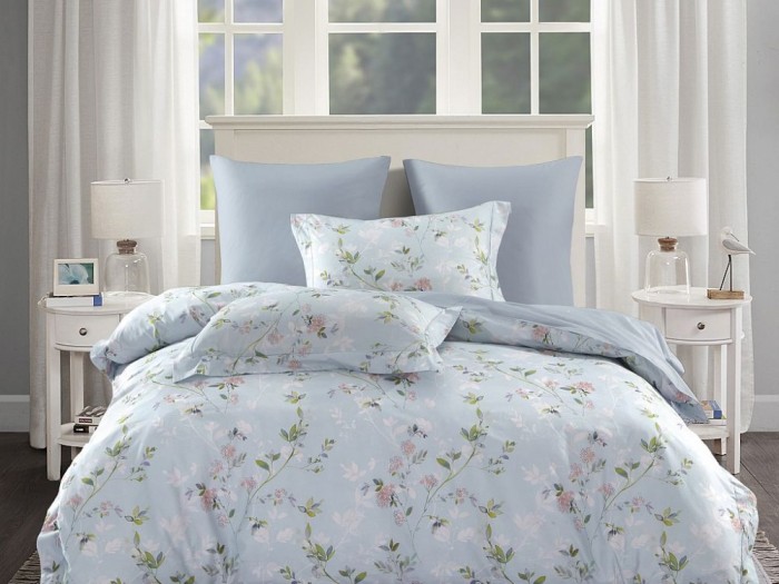 Комплект постельного белья Евро, сатин с лазерной печатью 2357-6 