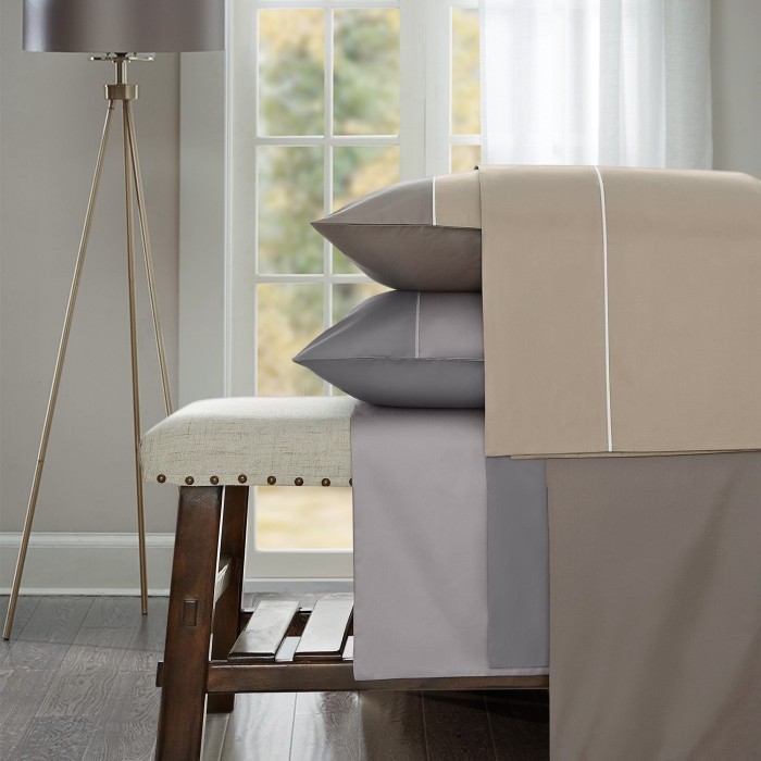 Постельное бельё Sharmes "Dune" евро (серый/сиреневый туман)