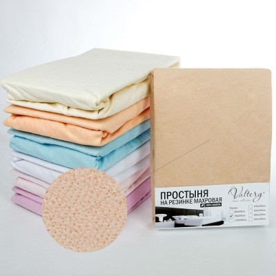 Простынь трикотажная PT bezhevaya-140x200