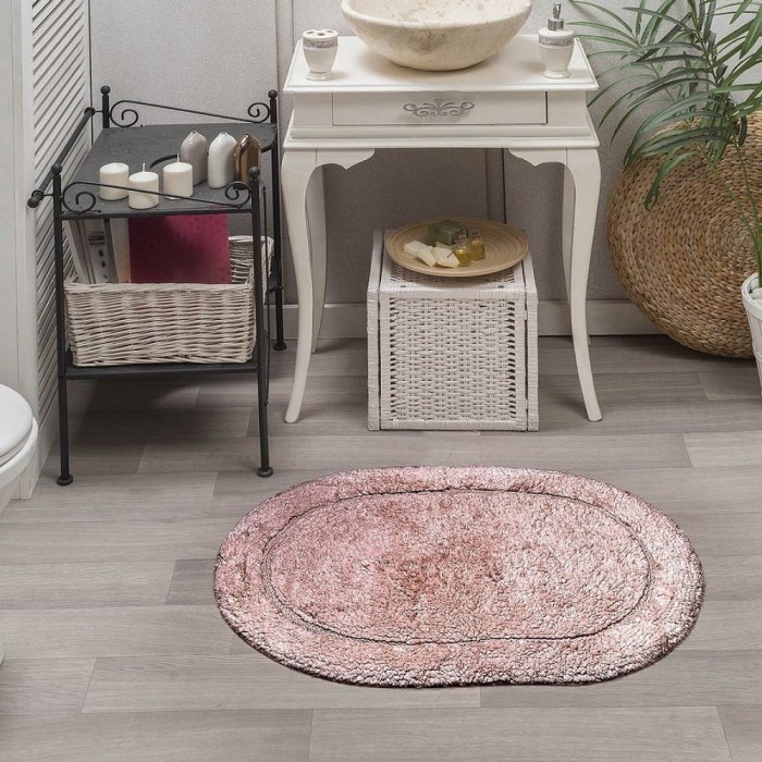 GALYA (пудра) Коврик для ванной кружевной 45х65