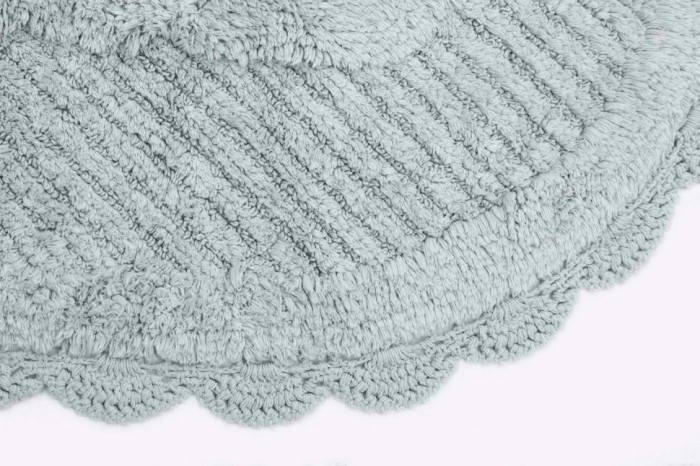 LAURA (голубой) Набор ков. для ванной кружевной 60х100 и 50х70