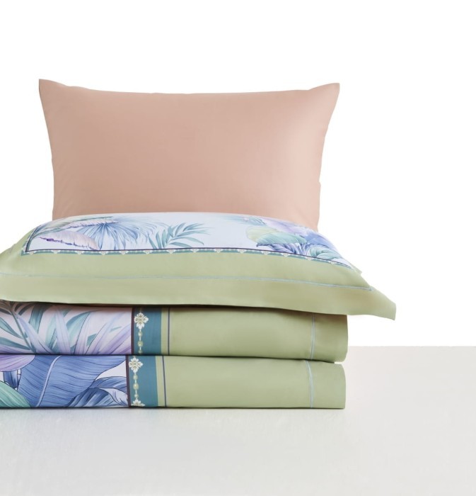 Постельное белье Arya Diamond сатин 2 Сп. 200x220 Polina Зеленый, оранжевый