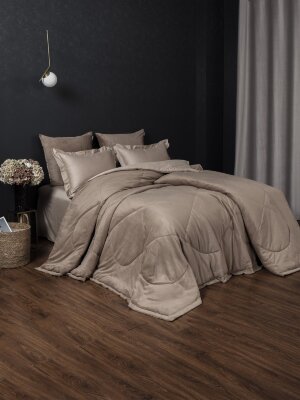 Комплекты для сна Lindor Fluffy (карамель) Egyptian Cotton Евро