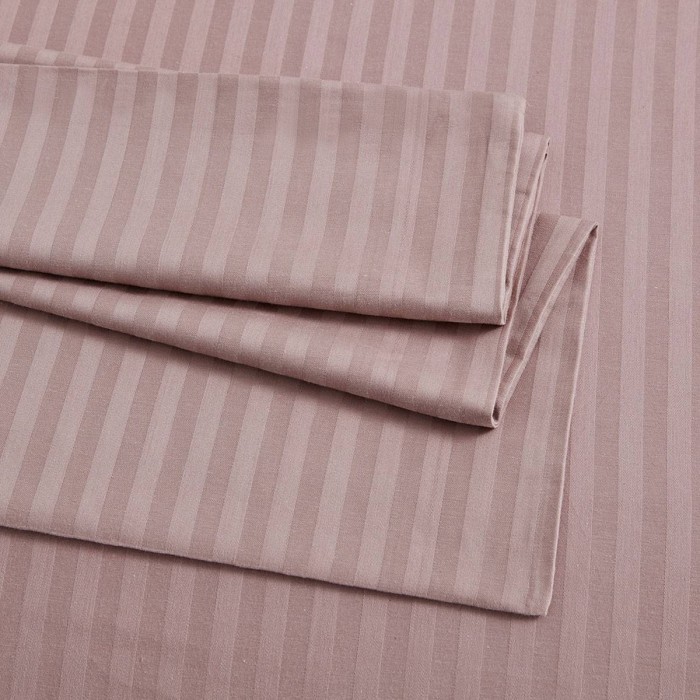 Наволочка Arya Полосатый Сатин 50X70 2 Пр. Otel Темно-бежевый