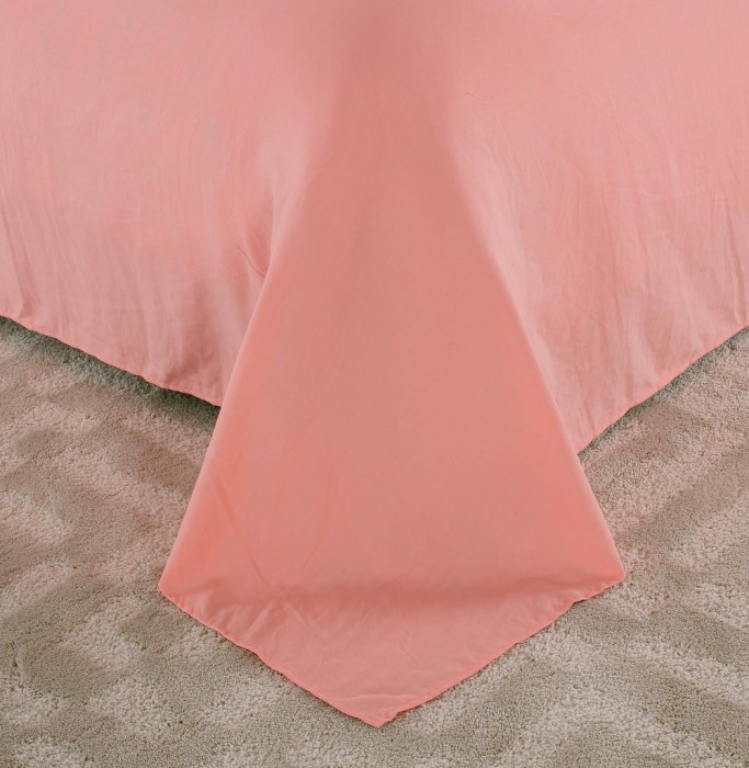 Тиана (персик) Комплект постельного белья жатка Евро 4н