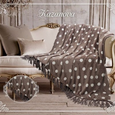 Плед Казанова Плед &quot;Рiselli&quot; шоколад кисточки 210х230 SR56-272-2.1