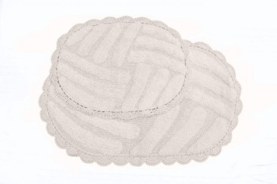 NANCY беж Набор ков. для ванной кружевной 60х100 и 50х70