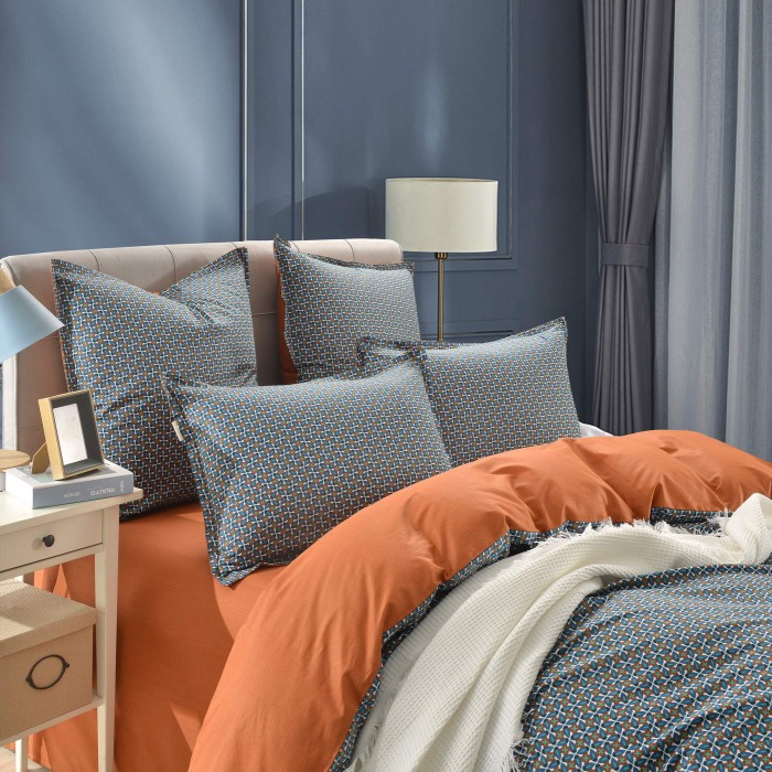 Ахиллес (синий) Комплект постельного белья сатин 7Е