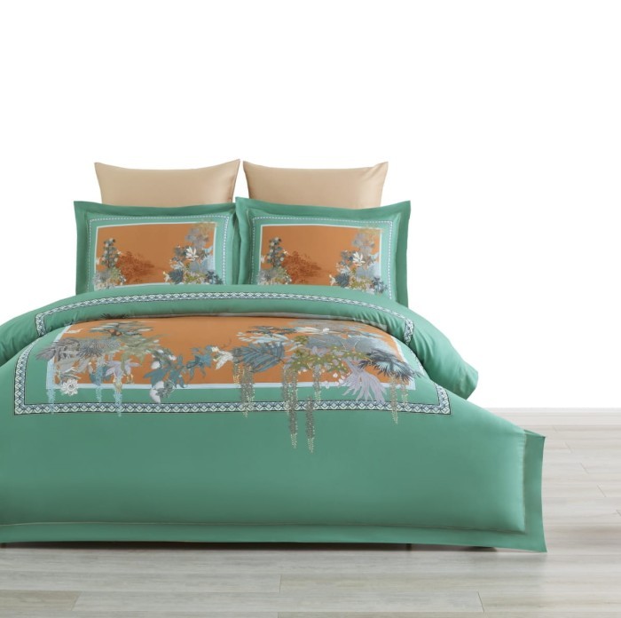 Постельное белье Arya Diamond сатин 2 Сп. 200x220 Soul Зеленый