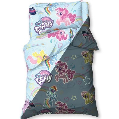 Постельное белье 1,5 сп Neon Series &quot;Rainbow vibes&quot; My Little Pony 143*215 см, 150*214 см, 50*70 см -1 шт